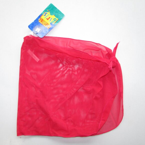 Christina Red Mesh Side Tie Sarong Coverup - Girls - NEW - Picture 3 of 3